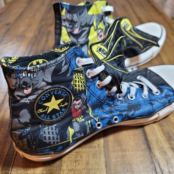 RARE CONVERSE DC Comics Batman and Robin High Tops with Wings - Picture 3 of 13